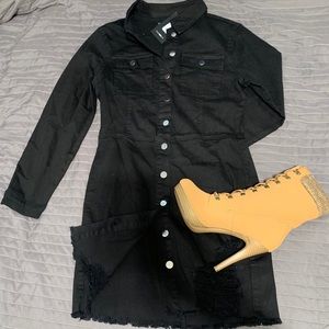 Distressed Denim Dress